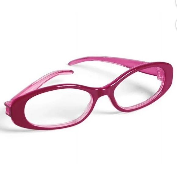 American Girl Rosy Glasses with Case for 18 inch doll & 14 sets of earrings - Picture 2 of 9